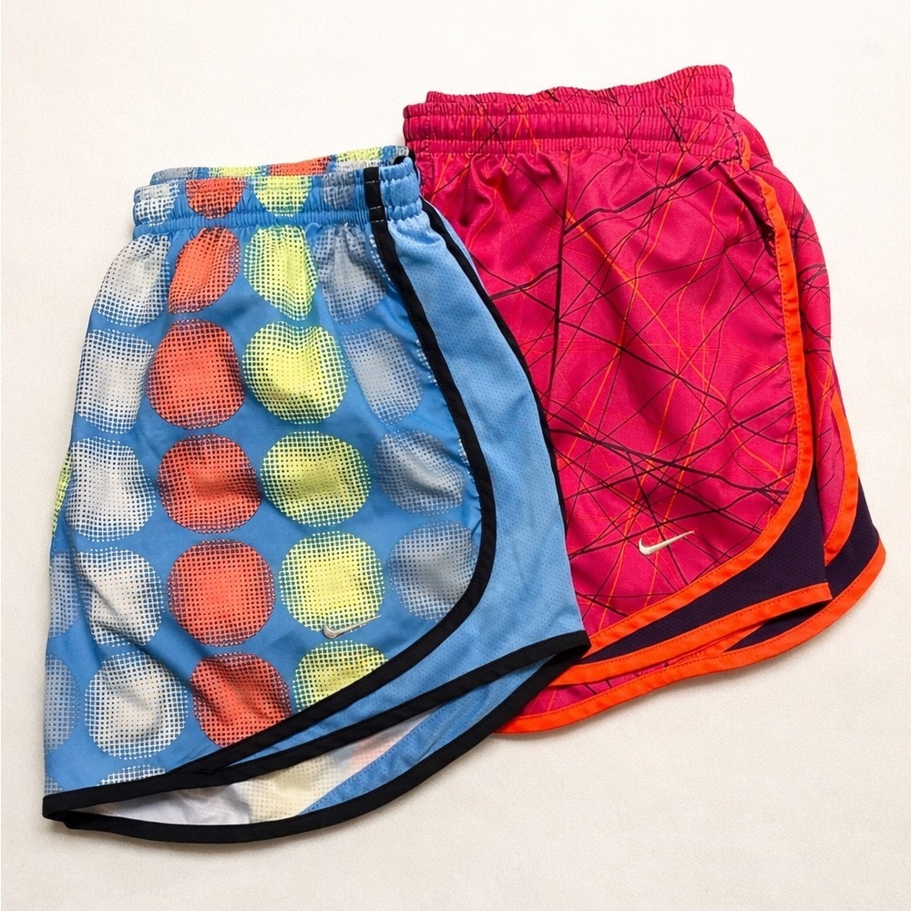 Nike Dri Fit Running Shorts Womens Medium Tempo Style 2 Pair Bundle